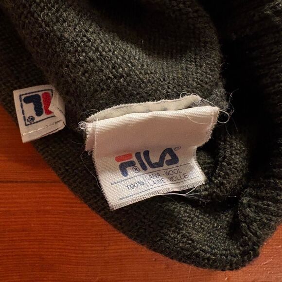 Vtg. Fila Men's Green Wool Sweater - Picture 5 of 5